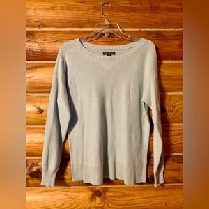 American Eagle AE Waffle Knit Light Blue Crewneck Sweater Size Small